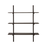 PI Wall Shelf in Dark Brown Mahogany - 3 shelves | Fleux | 3