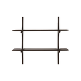 PI Wall Shelf in Dark Brown Mahogany - 2 shelves | Fleux | 3