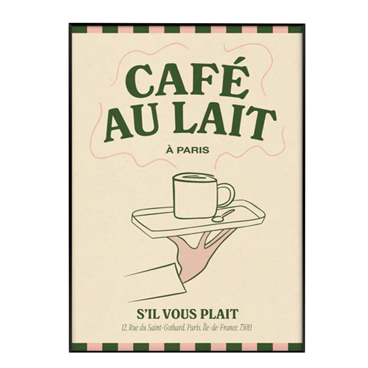 A3 Poster Coffee with Milk Flowers – Fleux