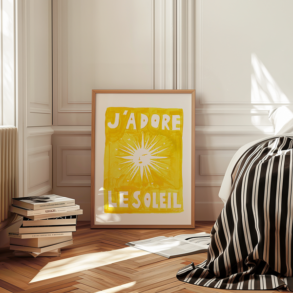 Affiche A3 J'adore Le Soleil - Original