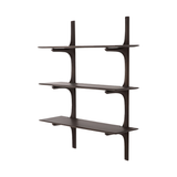 PI Wall Shelf in Dark Brown Mahogany - 3 shelves | Fleux | 4