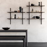 PI Wall Shelf in Dark Brown Mahogany - 2 shelves | Fleux | 5