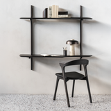 Bureau Mural PI en Acajou Vernis - 140 x 48 x 126 cm | Fleux | 9