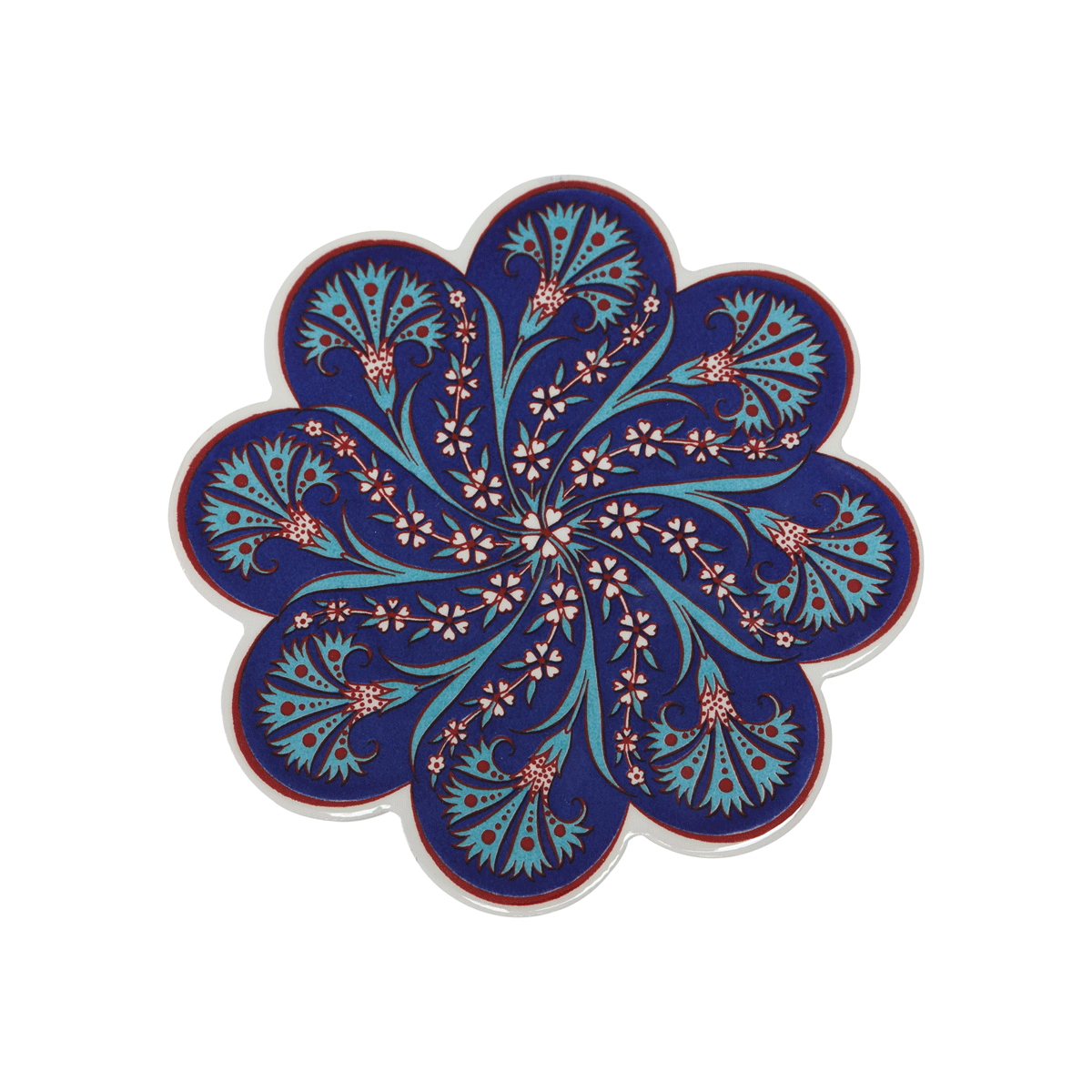 Dessous De Plat Céramique Coloré Vintage - 22 X 17.5 Cm, Multicouleur