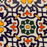 Dessous De Plat Rond en Céramique - Orange et Bleu | Fleux | 3