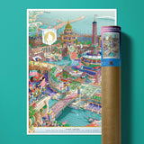 Affiche Officielle des Jeux Olympiques de Paris 2024 - 50 x 70 cm | Fleux | 7