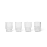 Set of 4 Ripple glasses - Smoked Gray | Fleux | 14