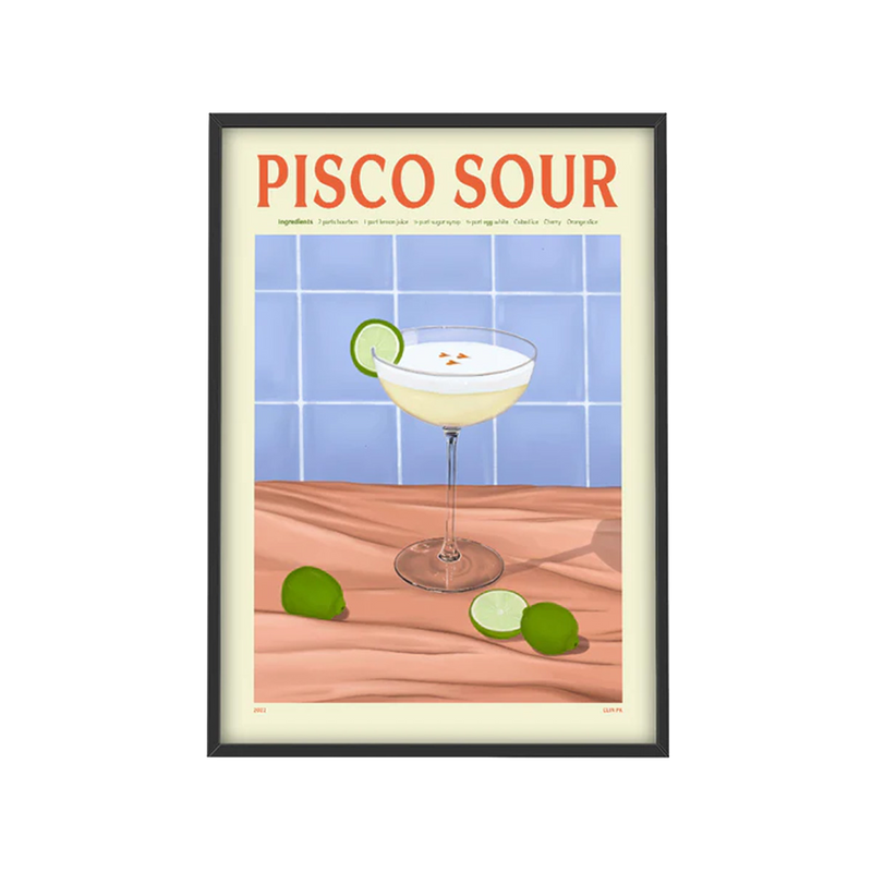 Cocktail Poster - Elin PK - Pisco Sour