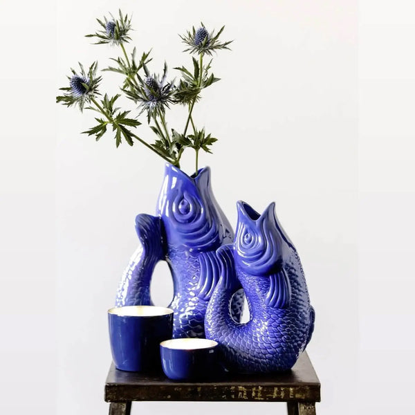 Decanter / Vase Monsieur Carafon Fish - Azure