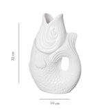 Monsieur Carafon Fish Vase - White | Fleux | 15