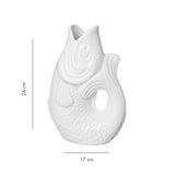Monsieur Carafon Fish Vase - White | Fleux | 14