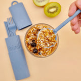 Kit de couverts réutilisables et nomades en matière biosourcée | Fleux | 30