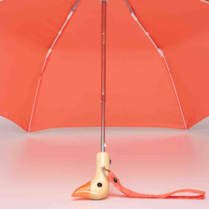Parapluie à manche Tête de Canard - Orange Peach