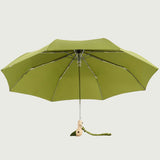Parapluie à manche Tête de Canard - Olive | Fleux | 10