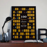 Poster à gratter 100 Bières à Boire dans sa Vie - 50 cm x 70 cm | Fleux | 5