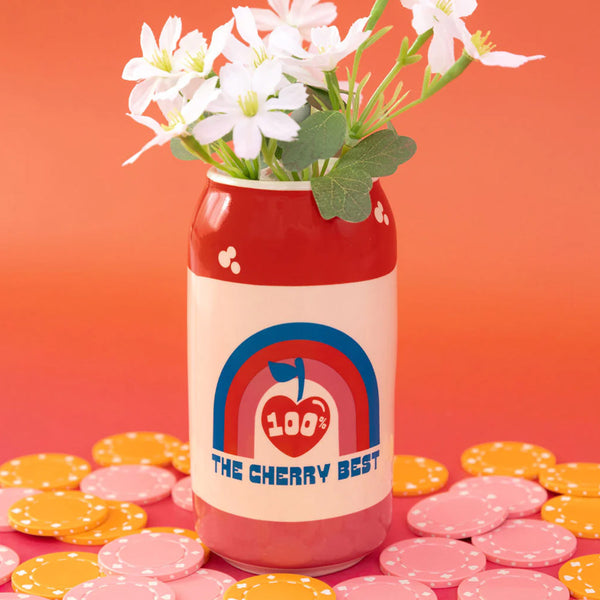 Vase Soda Lucky Cherry Cream