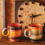 Tasse à Café en Céramique 70'S Excelsa - 10.8 x 7.5 x 8 cm | Fleux | 6