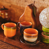 Soucoupe Dark Roast 70's en Céramique - 11.5 cm x 1.8 cm | Fleux | 7