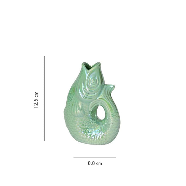 Vase Monsieur Carafon Poisson - Rainbow Mint
