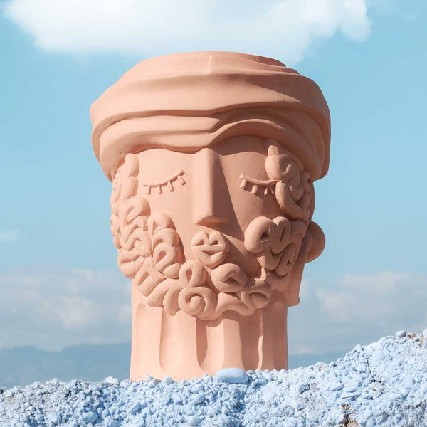 Vase Man - 25 cm x 23 cm x 33 cm - Terracotta
