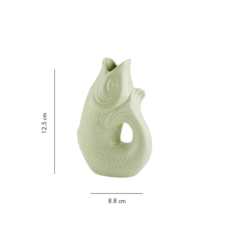 Carafe / Vase Monsieur Carafon Poisson - Vert Mousse