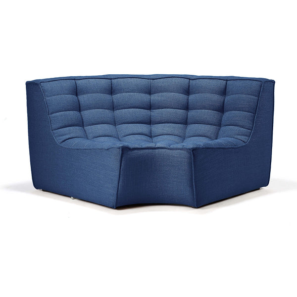 Module d'angle arrondi canapé N701 - Bleu