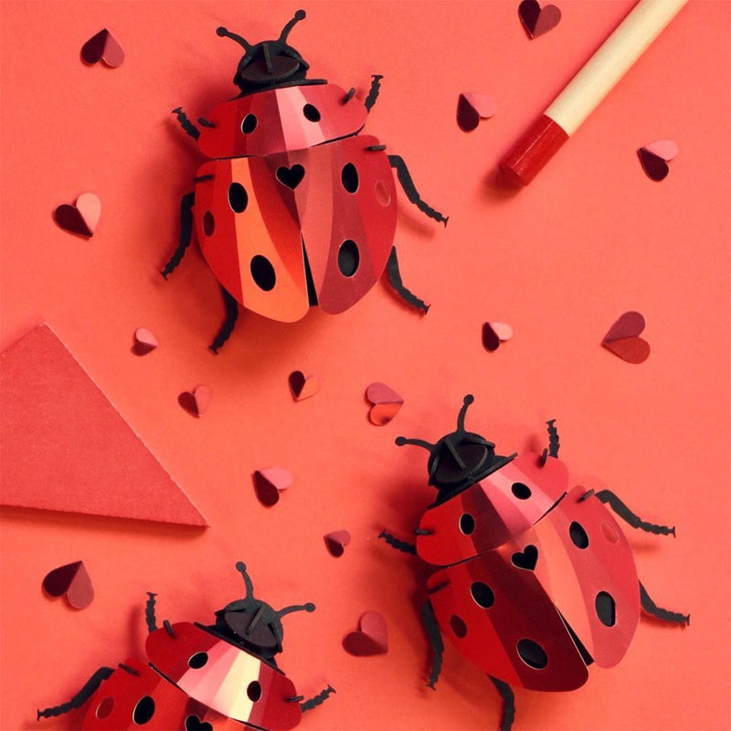 Origami Ladybug Lady Lovebug Trophy - Ruby Red