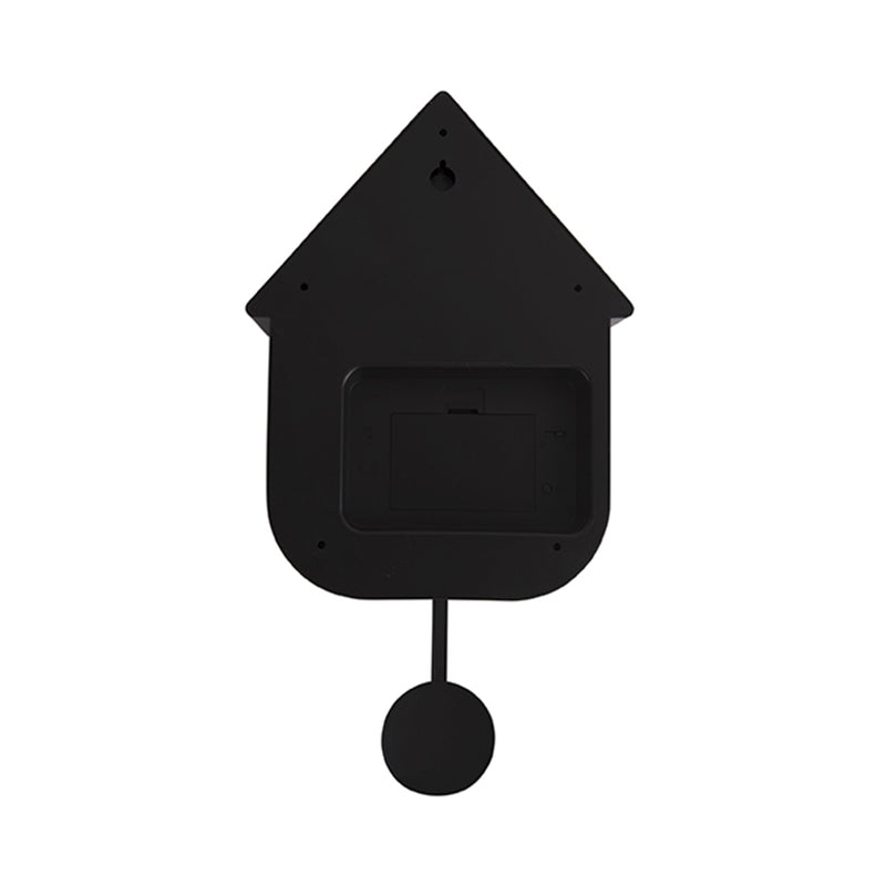 Modern Cuckoo metal clock W 21.5 x H 41 cm - Black
