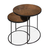 Set of 2 side tables heavy aged Bronze | Fleux | 6