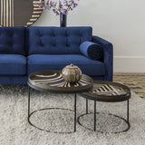 Set de 2 Tables basses pour plateaux ronds - Ø 62 cm & Ø 49 cm | Fleux | 8