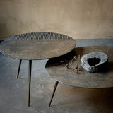 Luna coffee table - Lava Linear - Whiskey - Ø 65 xh 41 cm | Fleux | 8