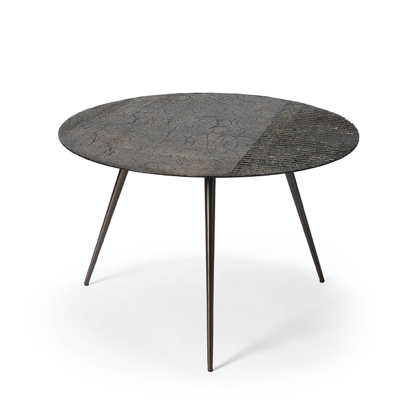Luna coffee table - Lava Linear - Whiskey - Ø 65 xh 41 cm