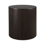 Roller Max Mahogany Round Side Table - Brown | Fleux | 3