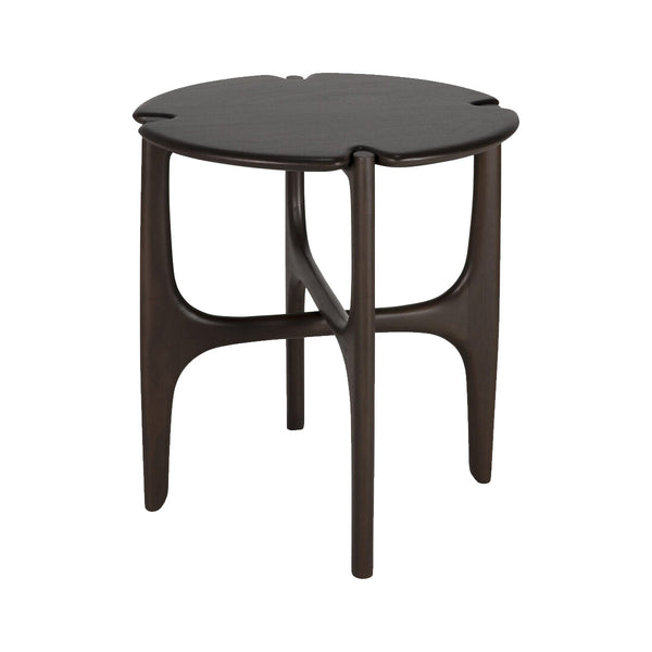 Polished Imperfect Mahogany Side Table - Brown
