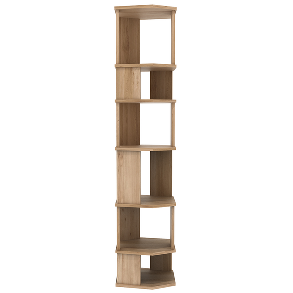Stairs oak bookcase - 204 cm 