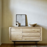 Buffet Shadow en chêne - 1 porte, 3 tiroirs | Fleux | 3