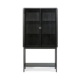 Anders high cabinet in glass and metal - 2 doors | Fleux | 4