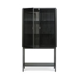 Anders high cabinet in glass and metal - 2 doors | Fleux | 5