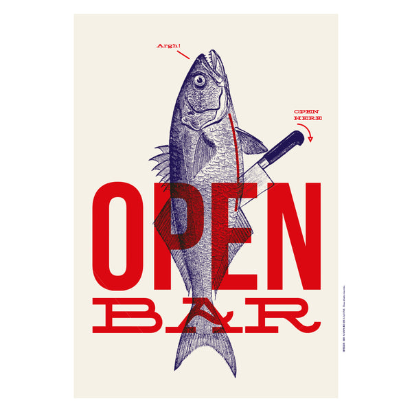 Open Bar A3 Poster - 29.7 x 42cm