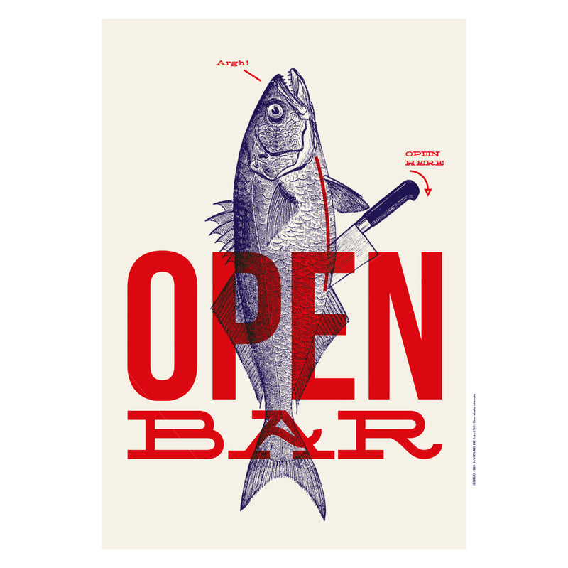 Open Bar A3 Poster - 29.7 x 42cm