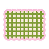 Plaid Biscotti Placemat - 38cm x 48cm - Khaki &amp; Pink | Fleux | 5