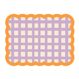 Set de table Biscotti à Carreaux - 38 cm x 48 cm - Lilas & Orange | Fleux | 4