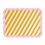 Striped Biscotti Placemat - 38cm x 48cm - Ocher &amp; Pink | Fleux | 6