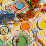 Set de table Biscotti à Carreaux - 38 cm x 48 cm - Kaki & Rose | Fleux | 9