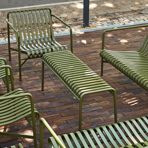 Palissade bench without backrest - l 120 x d 42 x h 45 cm - Olive