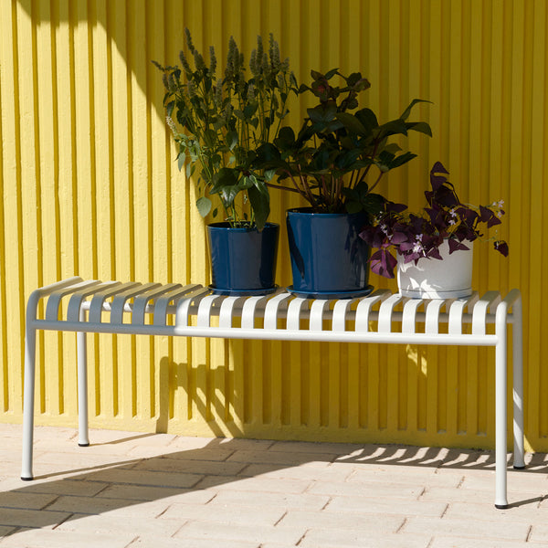 Palissade bench in powder coated steel - Sky gray