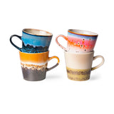 Set of 4 Americano 70's Pegasus cups in ceramic | Fleux | 3