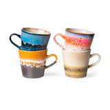 Set de 4 Tasses Americano 70's Pegasus en céramique | Fleux | 3