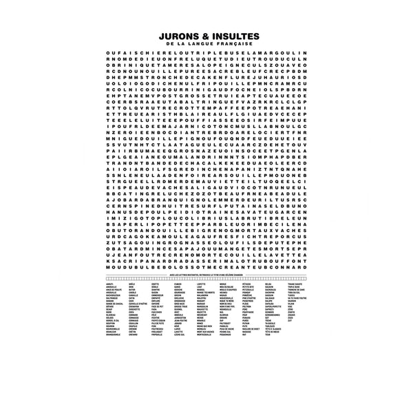 Affiche Compilation des Jurons et Insultes - 50 x 70 cm