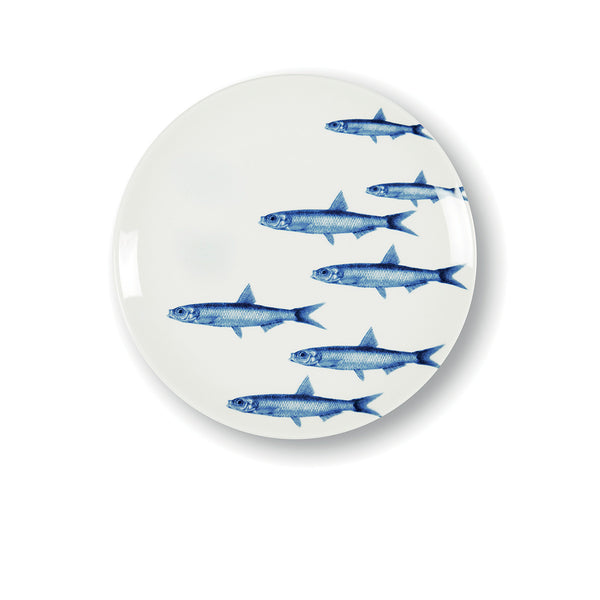 Fish porcelain dessert plate - Ø 21 cm
